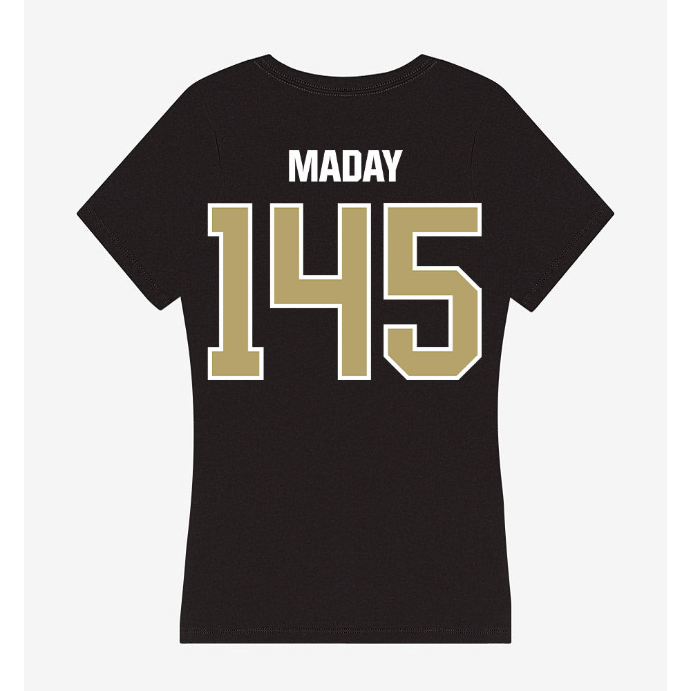 Lindenwood - NCAA Wrestling : Alex Maday - Women's V-Neck T-Shirt-1