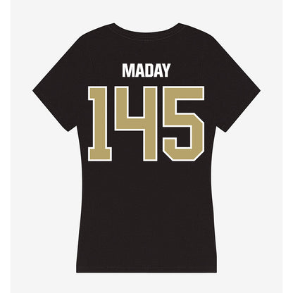 Lindenwood - NCAA Wrestling : Alex Maday - Women's V-Neck T-Shirt-1