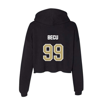 Lindenwood - NCAA Football : Eddie Becu - Women's Crop Fleece Hoodie-1