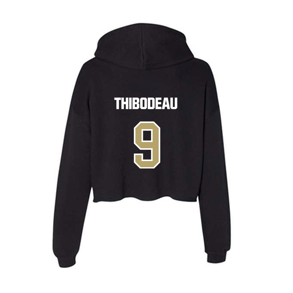 Lindenwood - NCAA Men's Ice Hockey : Chris Thibodeau - Women's Crop Fleece Hooded Sweatshirt-1
