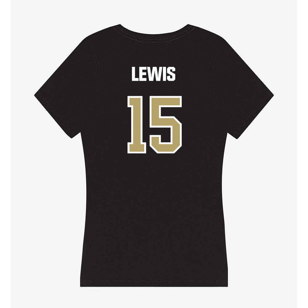 Lindenwood - NCAA Football : Zach Lewis - Women's V-Neck T-Shirt-1