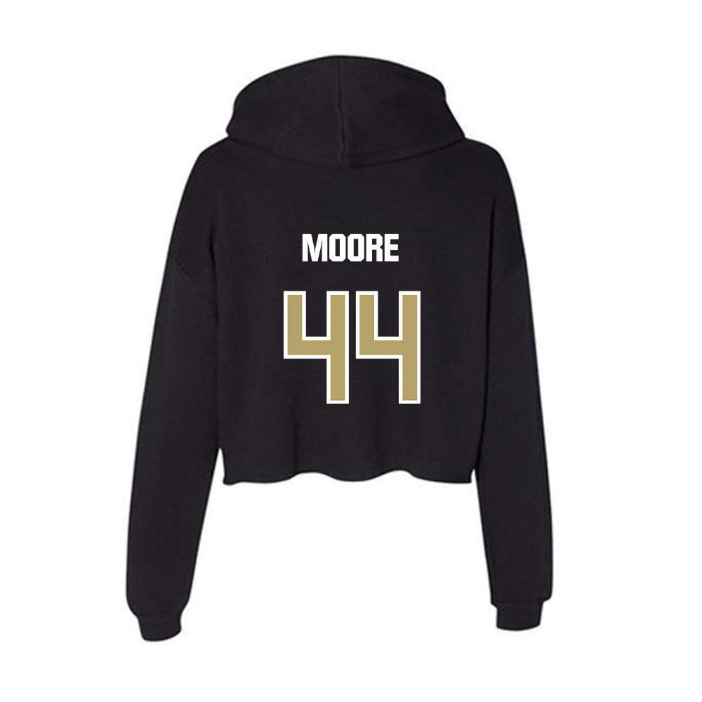 Lindenwood - NCAA Football : Caleb Moore - Women's Crop Fleece Hooded Sweatshirt-1