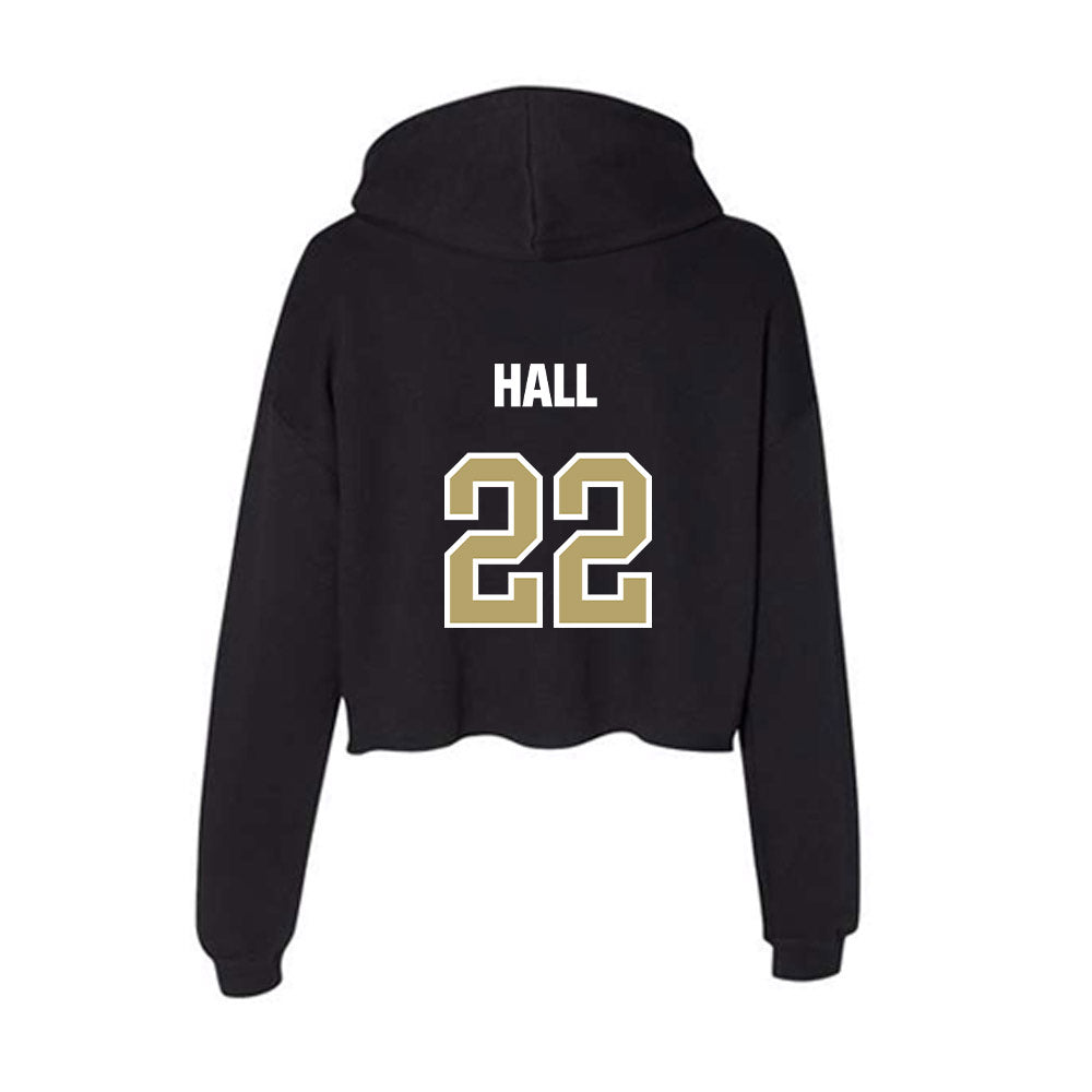 Lindenwood - NCAA Football : Steve Hall - Women's Crop Fleece Hoodie-1
