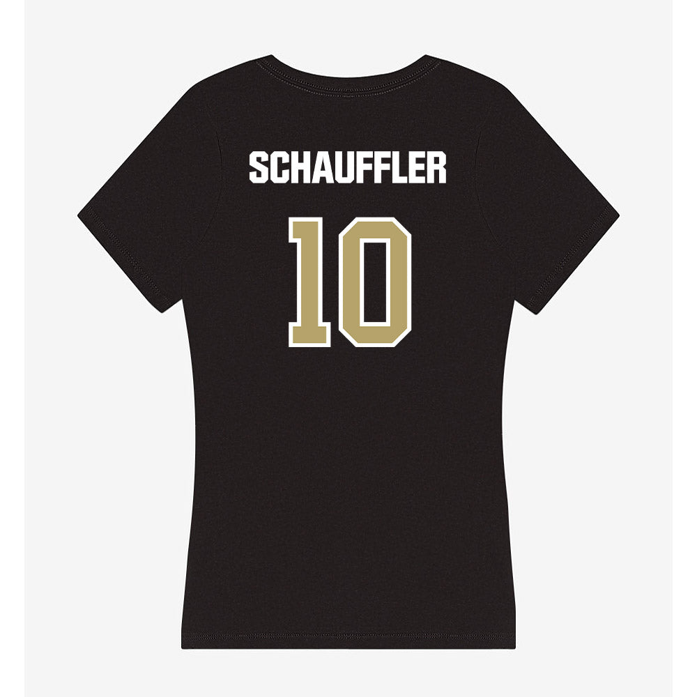 Lindenwood - NCAA Beach Volleyball : Alexis Schauffler - Women's V-Neck T-Shirt-1