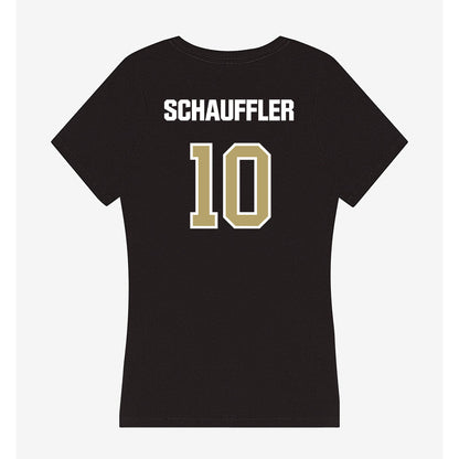 Lindenwood - NCAA Beach Volleyball : Alexis Schauffler - Women's V-Neck T-Shirt-1