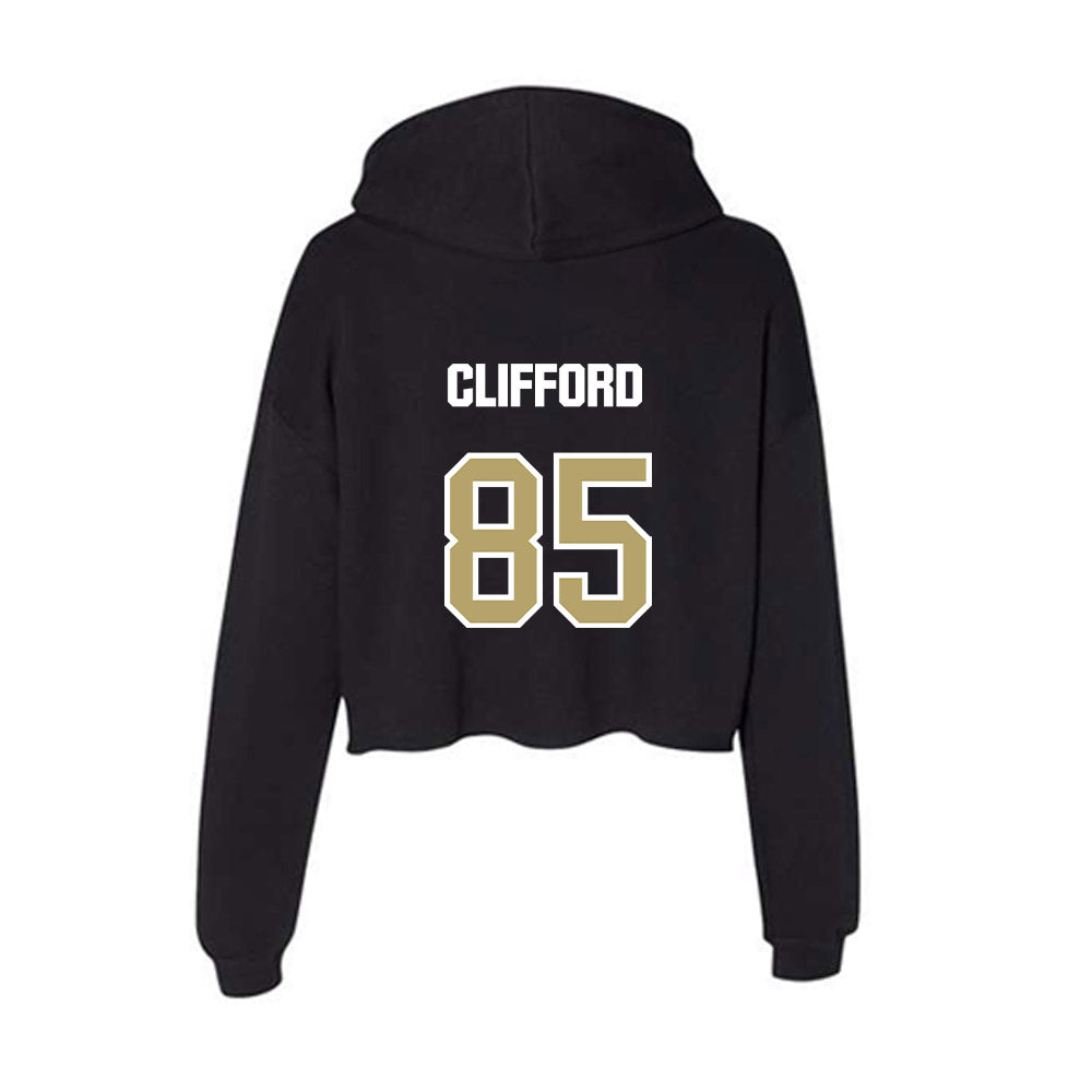 Lindenwood - NCAA Football : Jack Clifford - Women's Crop Fleece Hooded Sweatshirt-1