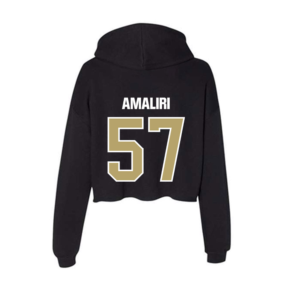 Lindenwood - NCAA Football : David Amaliri - Women's Crop Fleece Hoodie-1