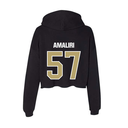 Lindenwood - NCAA Football : David Amaliri - Women's Crop Fleece Hoodie-1