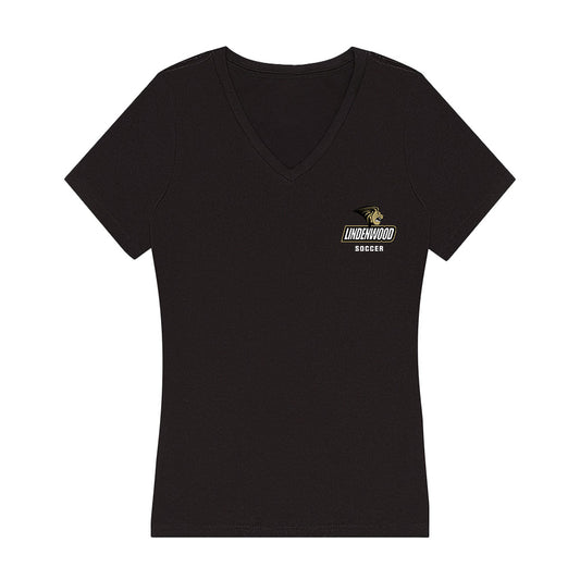 Lindenwood - NCAA Men's Soccer : Luca Bartoni - Women's V-Neck T-Shirt-0