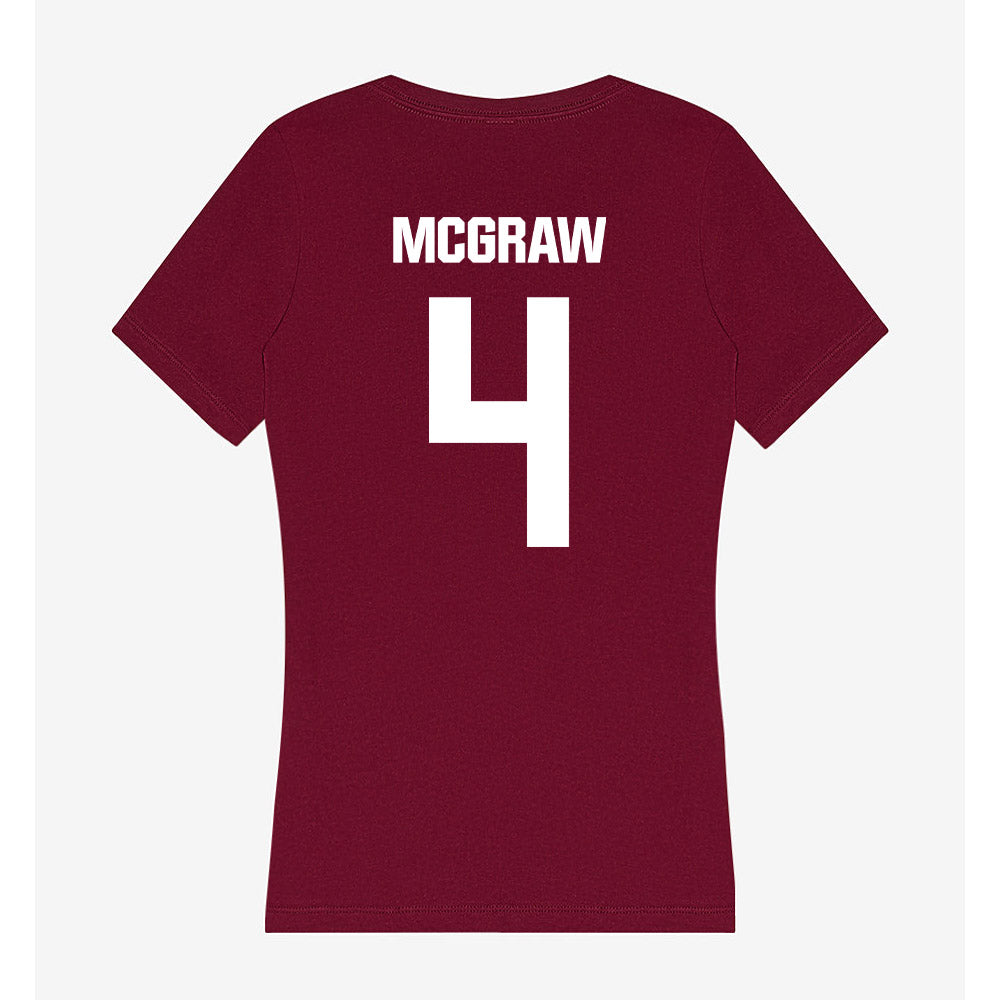 Colgate - NCAA Softball : Kelcie McGraw - Women's V-Neck T-Shirt-1