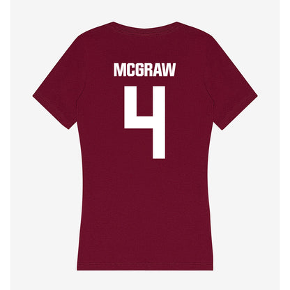 Colgate - NCAA Softball : Kelcie McGraw - Women's V-Neck T-Shirt-1