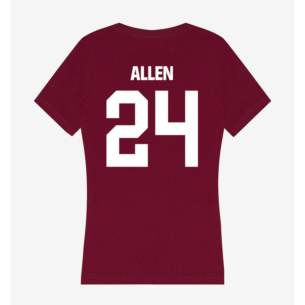 Colgate - NCAA Men's Lacrosse : Andrew Allen - Women's V-Neck T-Shirt-1
