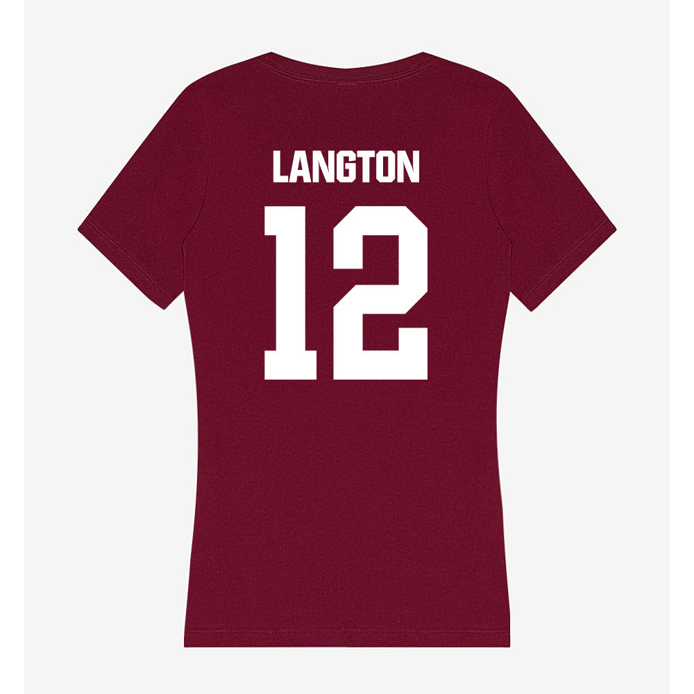Colgate - NCAA Women's Volleyball : Johannah Langton - Women's V-Neck T-Shirt-1