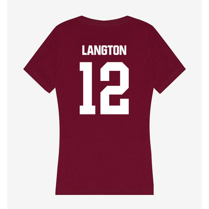Colgate - NCAA Women's Volleyball : Johannah Langton - Women's V-Neck T-Shirt-1