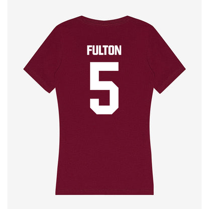 Colgate - NCAA Football : Cole Fulton - Women's V-Neck T-Shirt-1