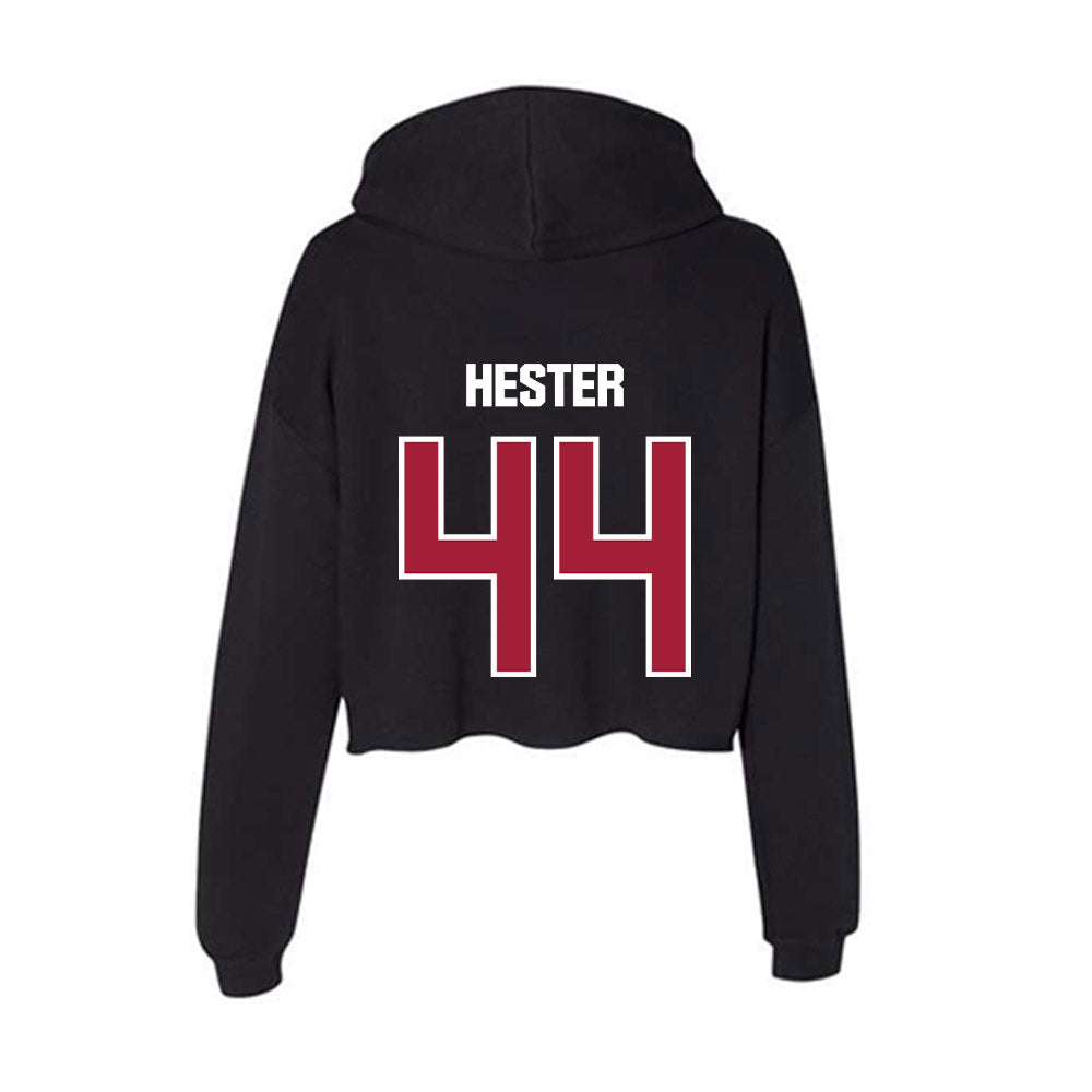 Lenoir Rhyne - NCAA Baseball : Hayden Hester - Classic Shersey Women's Crop Fleece Hoodie-1