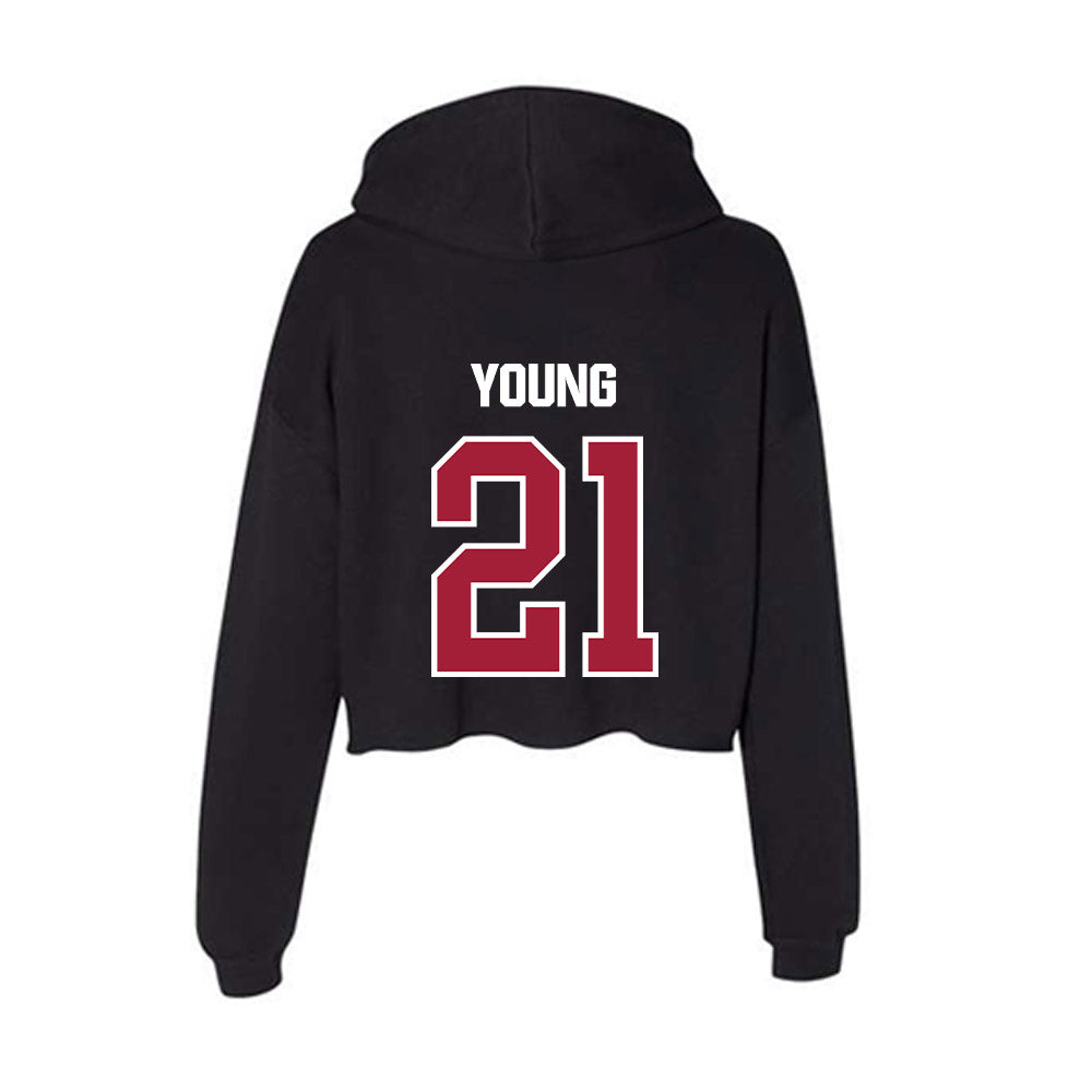 Lenoir Rhyne - NCAA Softball : Sage Young - Classic Shersey Women's Crop Fleece Hoodie-1