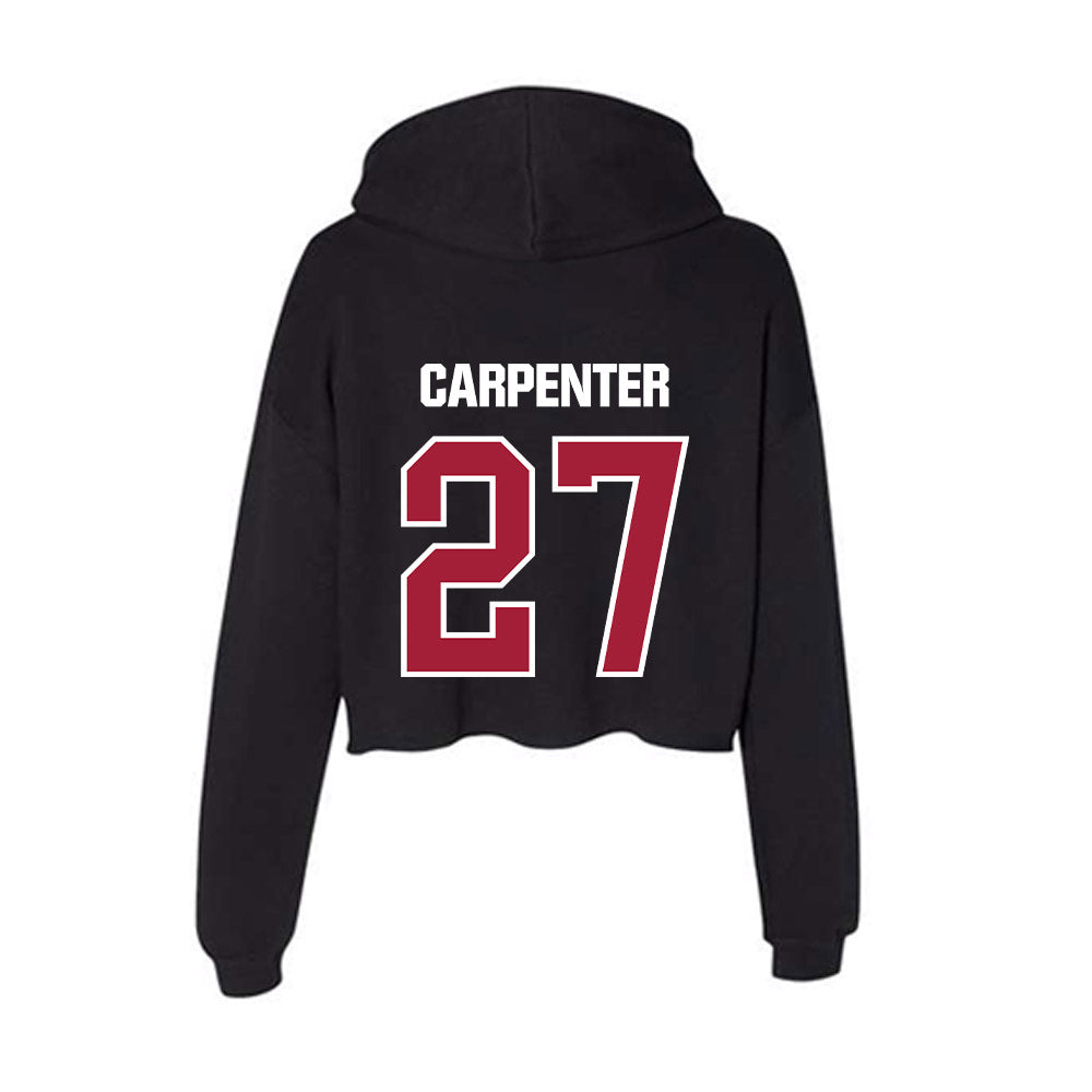 Lenoir Rhyne - NCAA Baseball : Holden Carpenter - Classic Shersey Women's Crop Fleece Hoodie-1