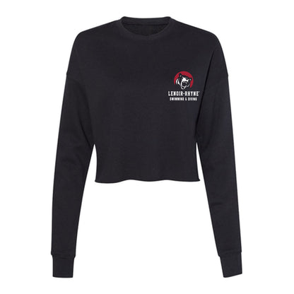 Lenoir Rhyne - NCAA Men's Swimming & Diving : Michael Caram - Classic Shersey Women's Cropped Crew Fleece-0