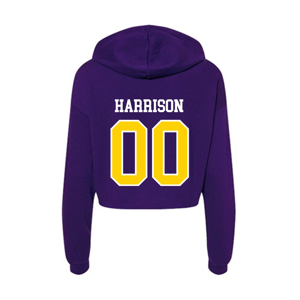 UWSP - NCAA Football : Hayden Harrison - Women's Crop Fleece Hoodie-1