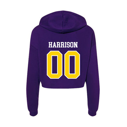 UWSP - NCAA Football : Hayden Harrison - Women's Crop Fleece Hoodie-1