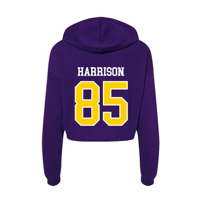 UWSP - NCAA Football : Hayden Harrison - Women's Crop Fleece Hooded Sweatshirt-1