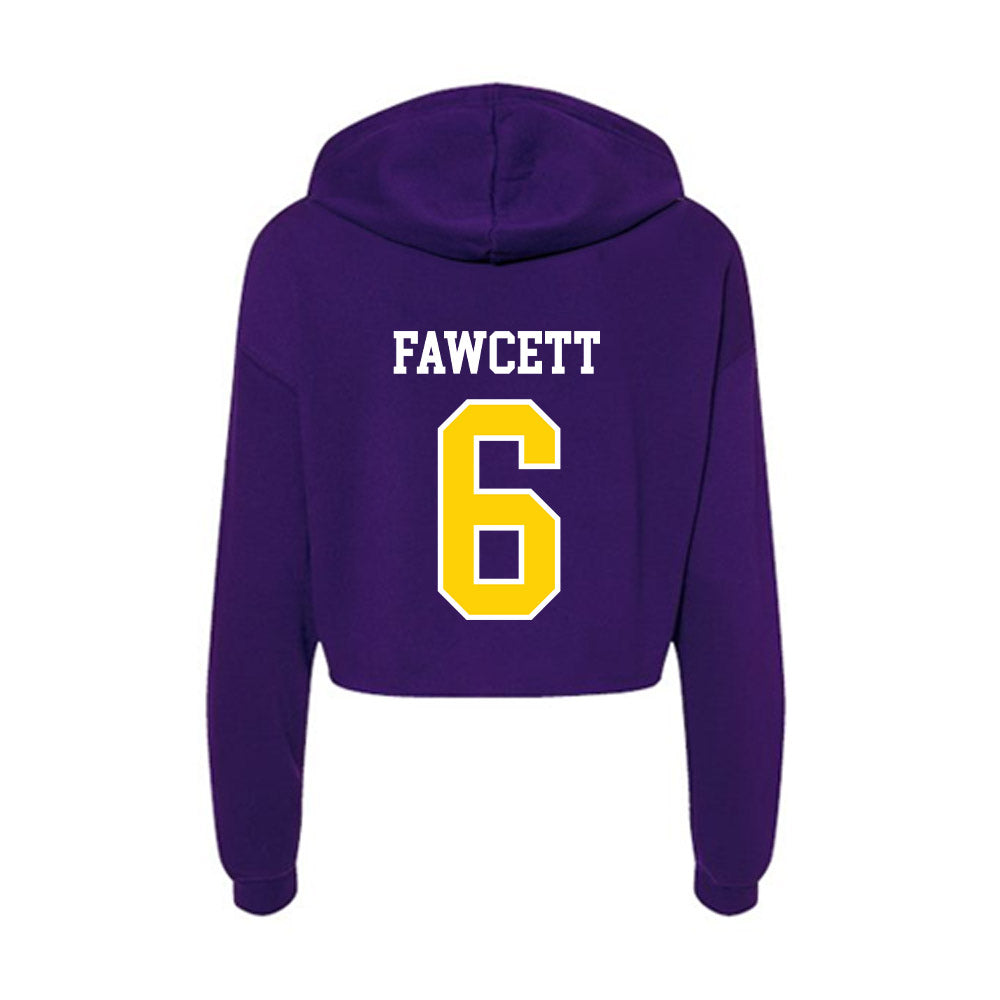 UWSP - NCAA Men's Volleyball : Braeden Fawcett - Women's Crop Fleece Hoodie-1