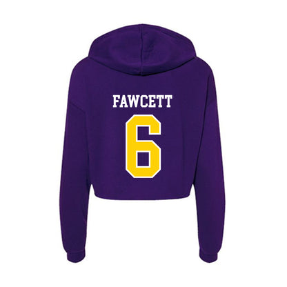 UWSP - NCAA Men's Volleyball : Braeden Fawcett - Women's Crop Fleece Hoodie-1