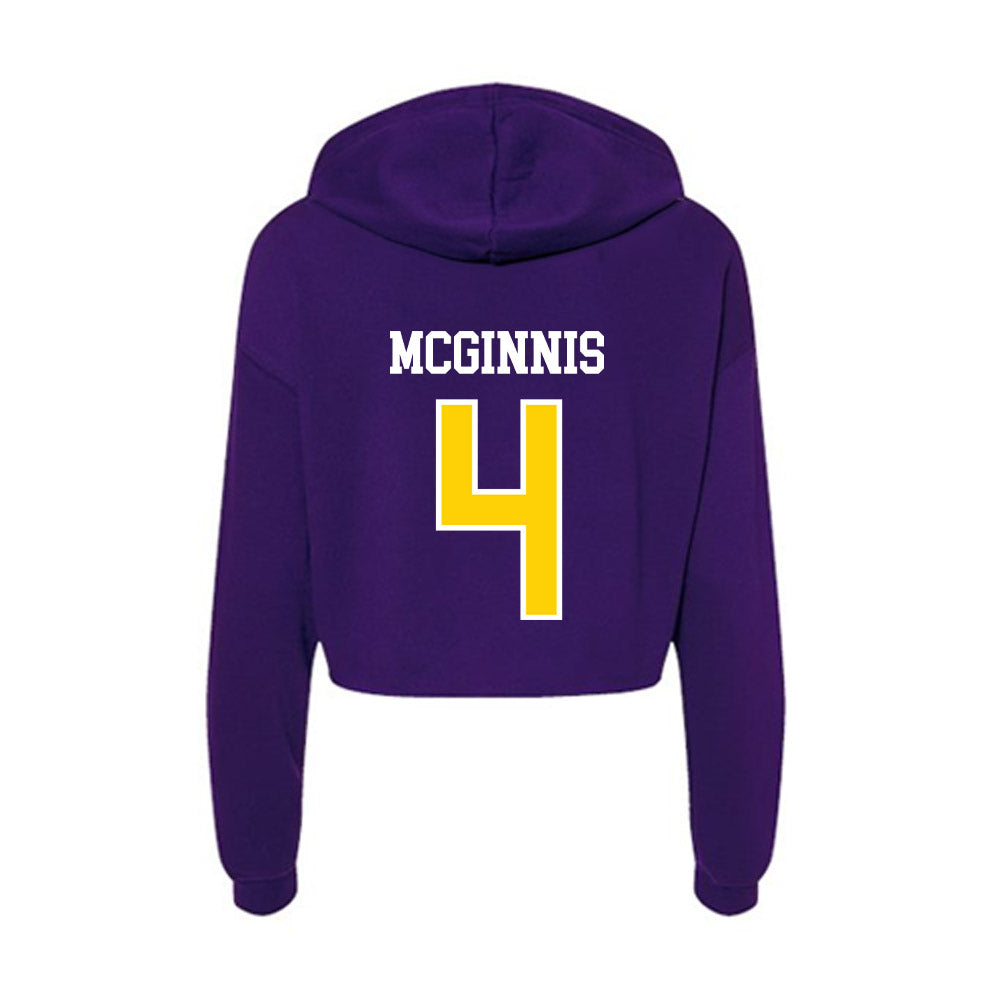 UWSP - NCAA Men's Soccer : Charlie McGinnis - Women's Crop Fleece Hoodie-1