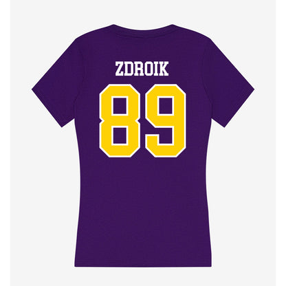 UWSP - NCAA Football : Daniel Zdroik - Women's V-Neck T-Shirt-1