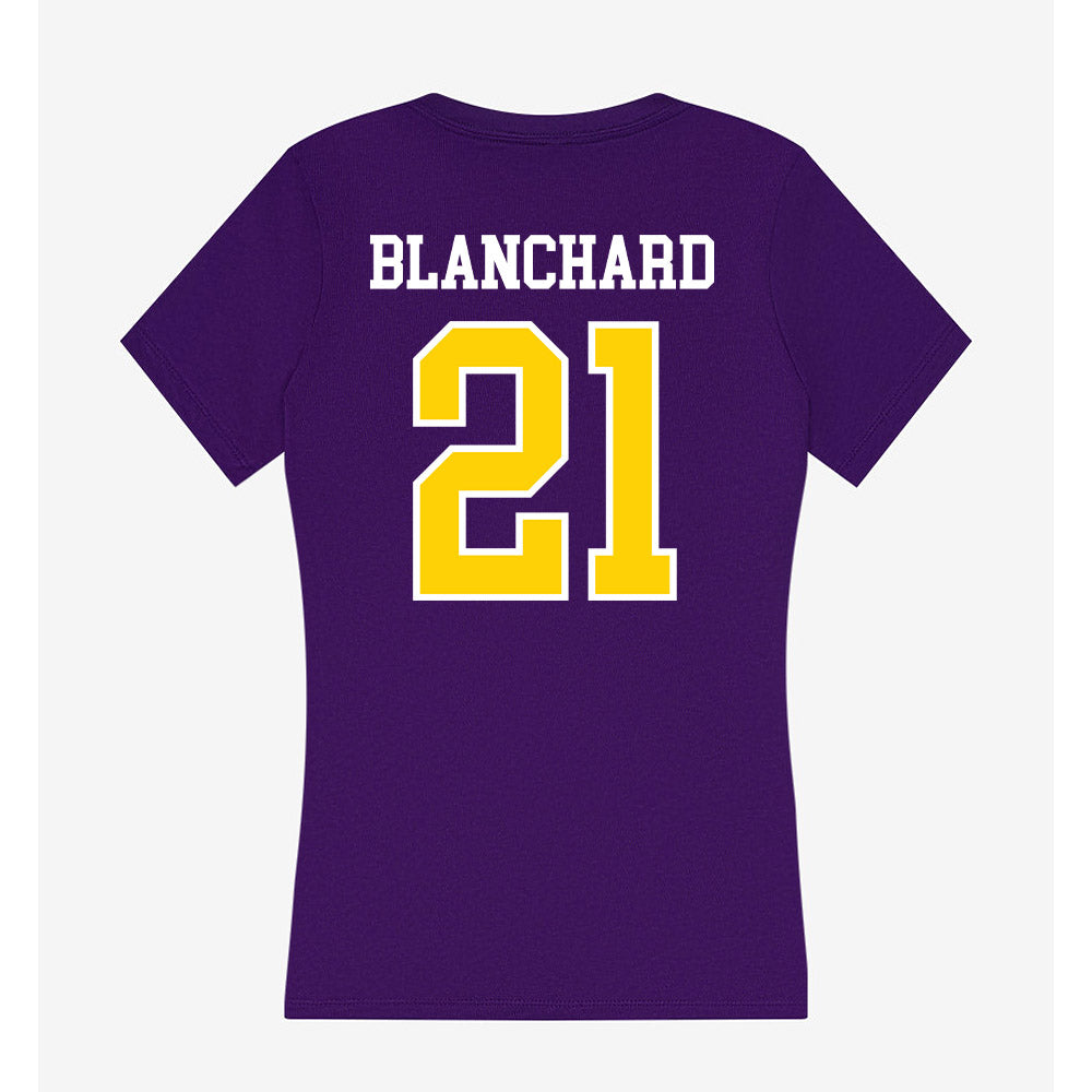 UWSP - NCAA Women's Lacrosse : Lily Blanchard - Women's V-Neck T-Shirt-1