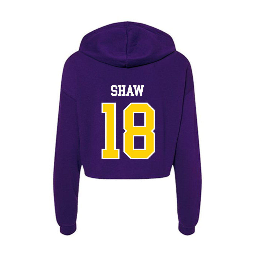 UWSP - NCAA Women's Volleyball : Lauren Shaw - Women's Crop Fleece Hoodie-1