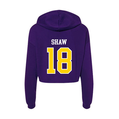 UWSP - NCAA Women's Volleyball : Lauren Shaw - Women's Crop Fleece Hoodie-1