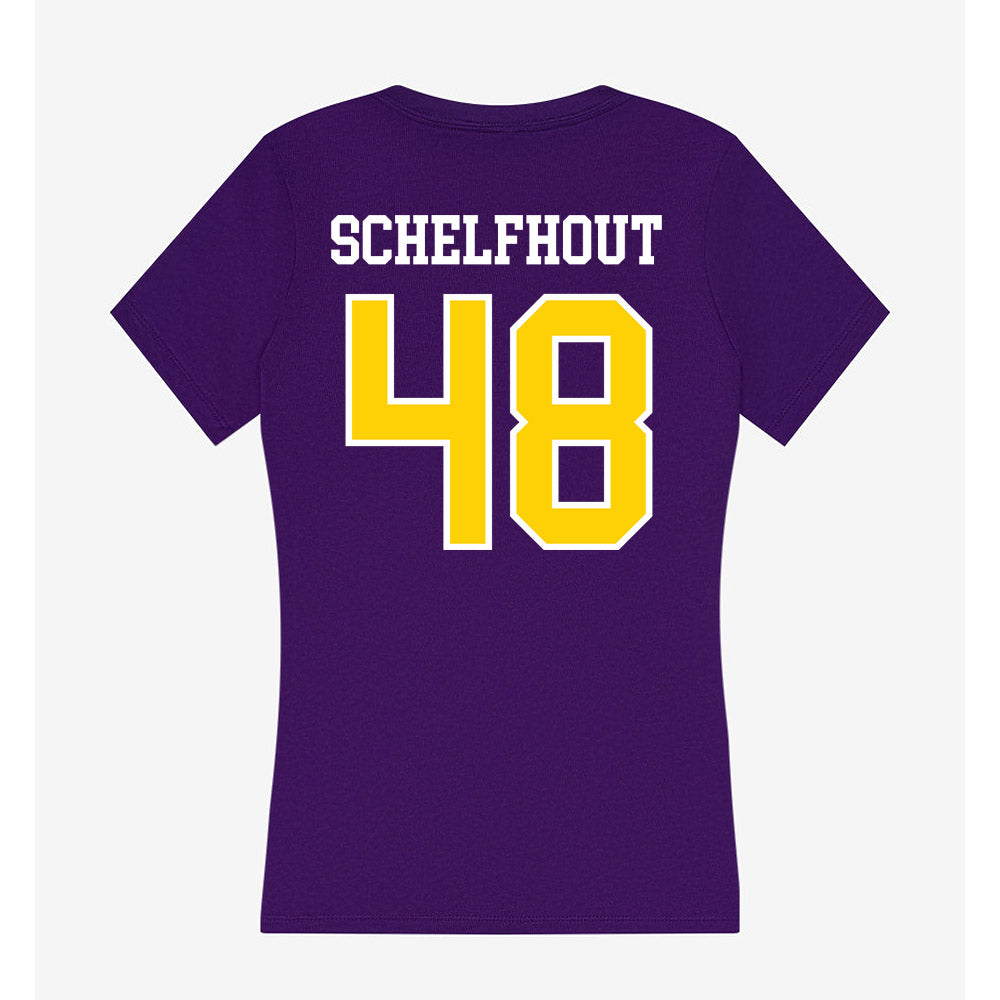 UWSP - NCAA Football : Isaac Schelfhout - Women's V-Neck T-Shirt-1