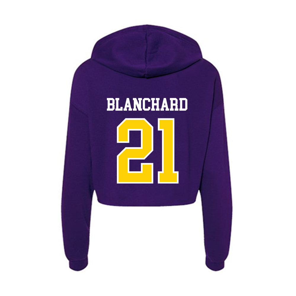 UWSP - NCAA Women's Lacrosse : Lily Blanchard - Women's Crop Fleece Hoodie-1