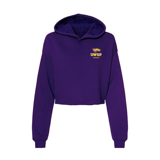 UWSP - NCAA Men's Soccer : Mac Gaskell-Larson - Women's Crop Fleece Hooded Sweatshirt-0