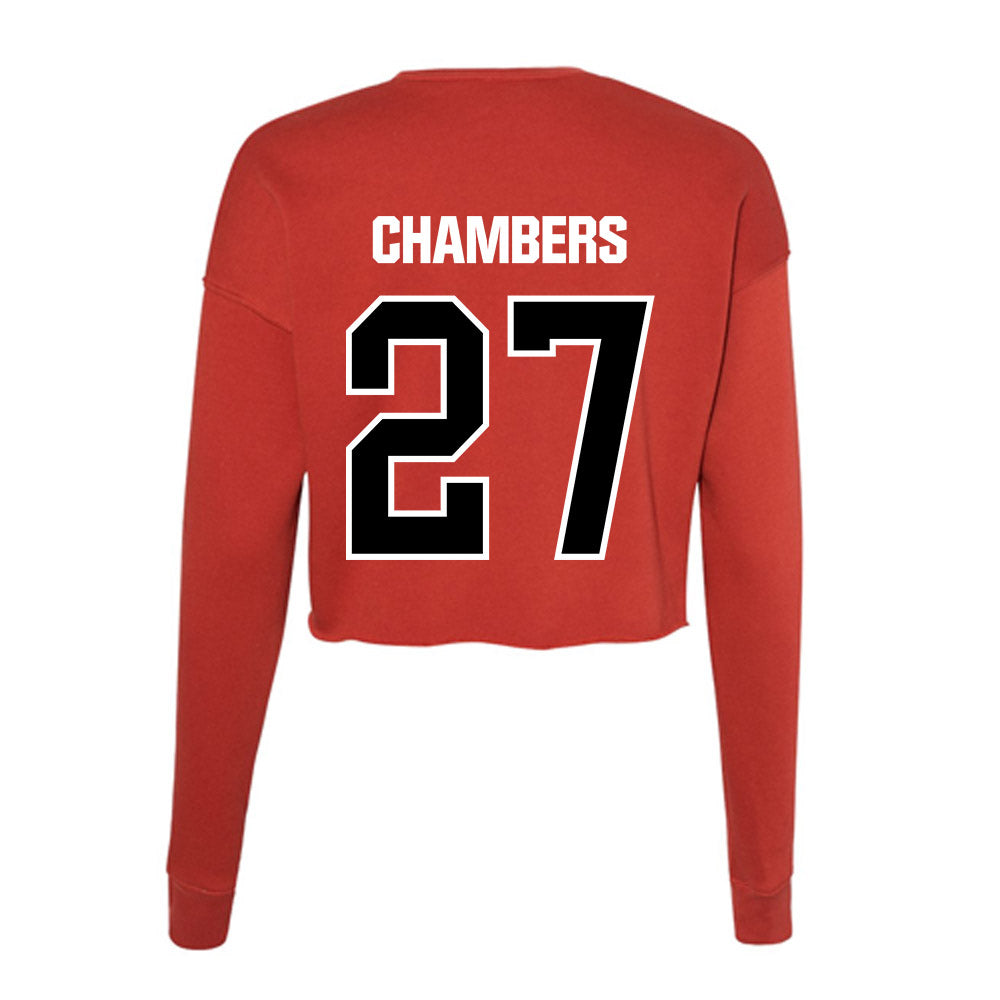Youngstown State - NCAA Football : Lemondte Chambers - Women's Cropped Crew Fleece-1