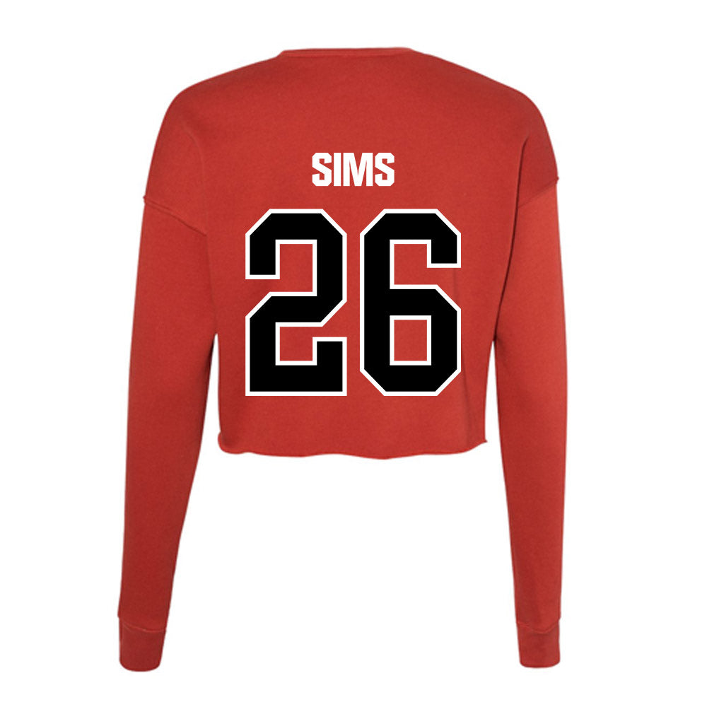 Youngstown State - NCAA Football : Stephen Sims - Women's Cropped Crew Fleece-1