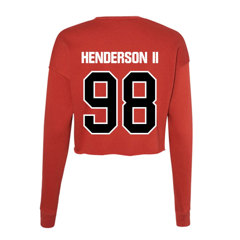 Youngstown State - NCAA Football : Marcus Henderson ii - Women's Cropped Crew Fleece-1
