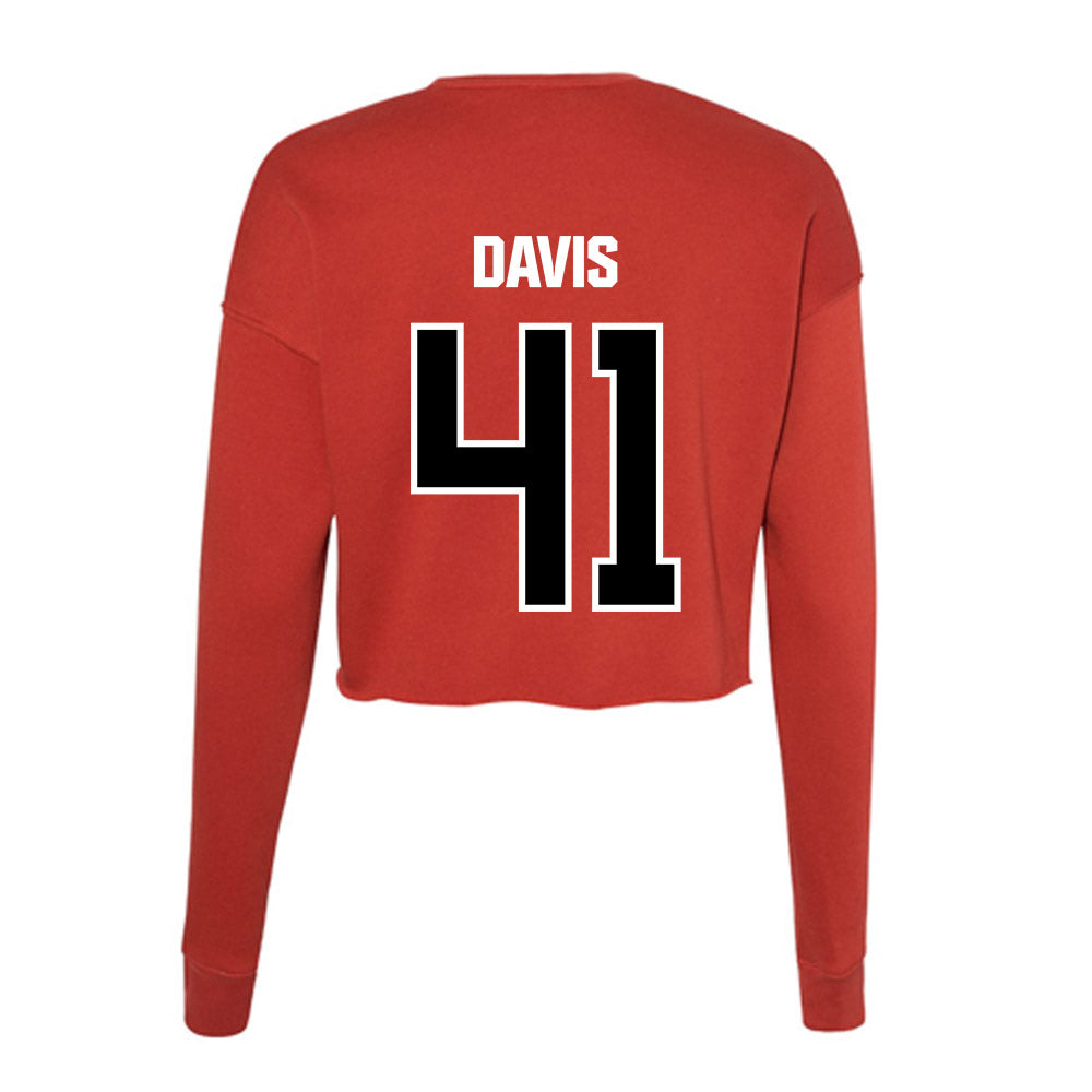 Youngstown State - NCAA Football : Tyris Davis - Women's Cropped Crew Fleece-1
