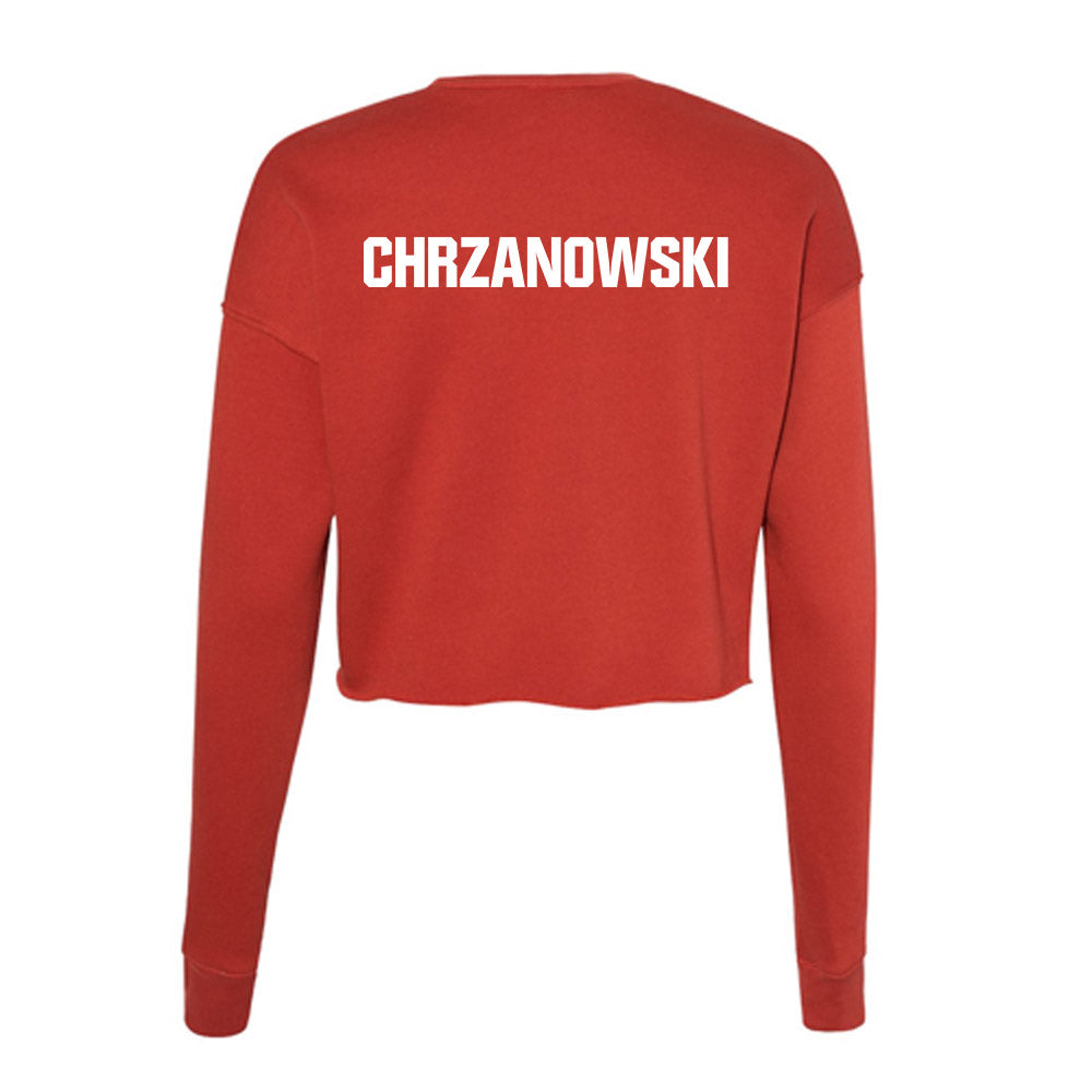Youngstown State - NCAA Women's Bowling : Amy Chrzanowski - Women's Cropped Crew Fleece-1