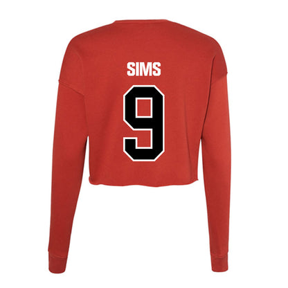 Youngstown State - NCAA Baseball : Kyan Sims - Women's Cropped Crew Fleece-1