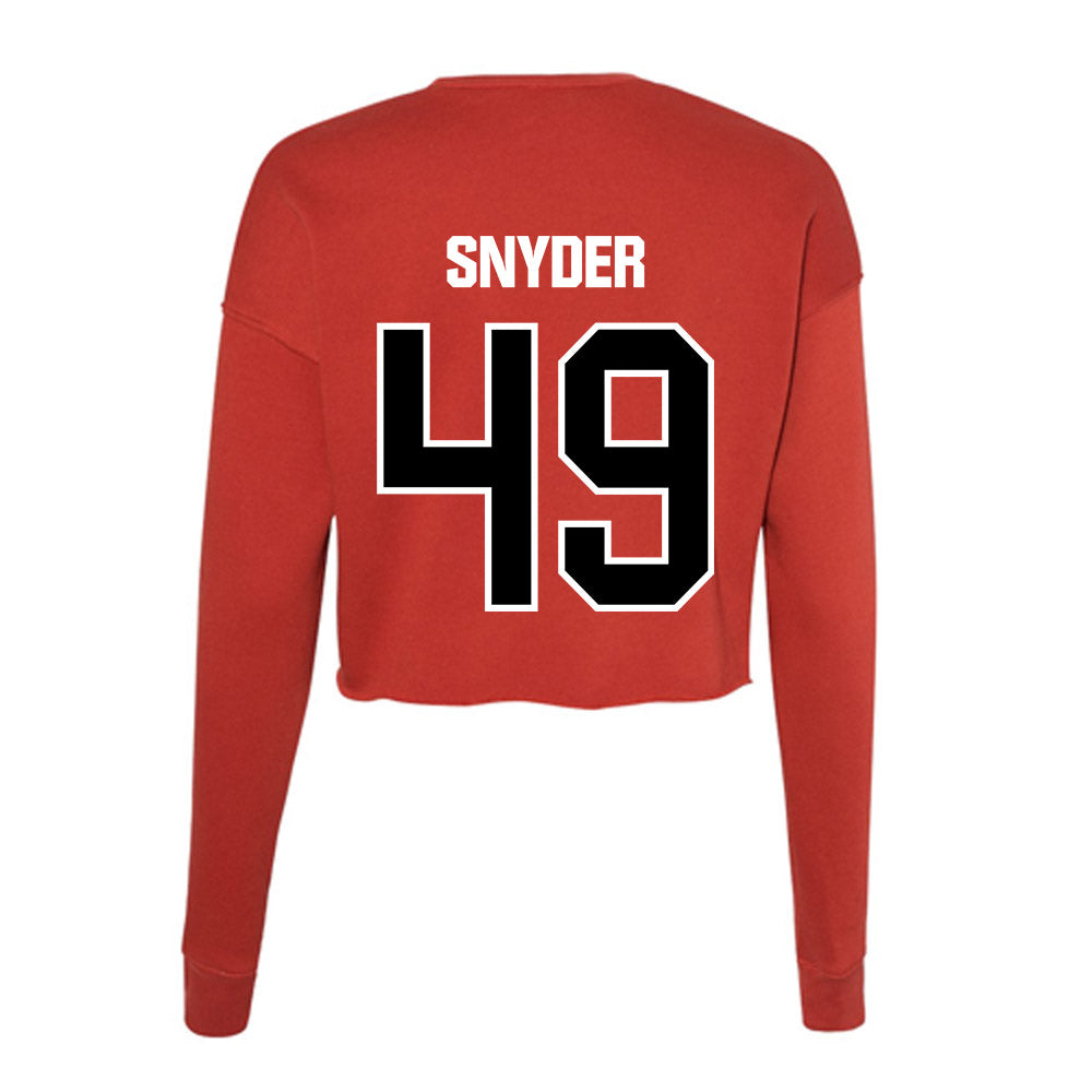 Youngstown State - NCAA Football : AJ Snyder - Women's Cropped Crew Fleece-1