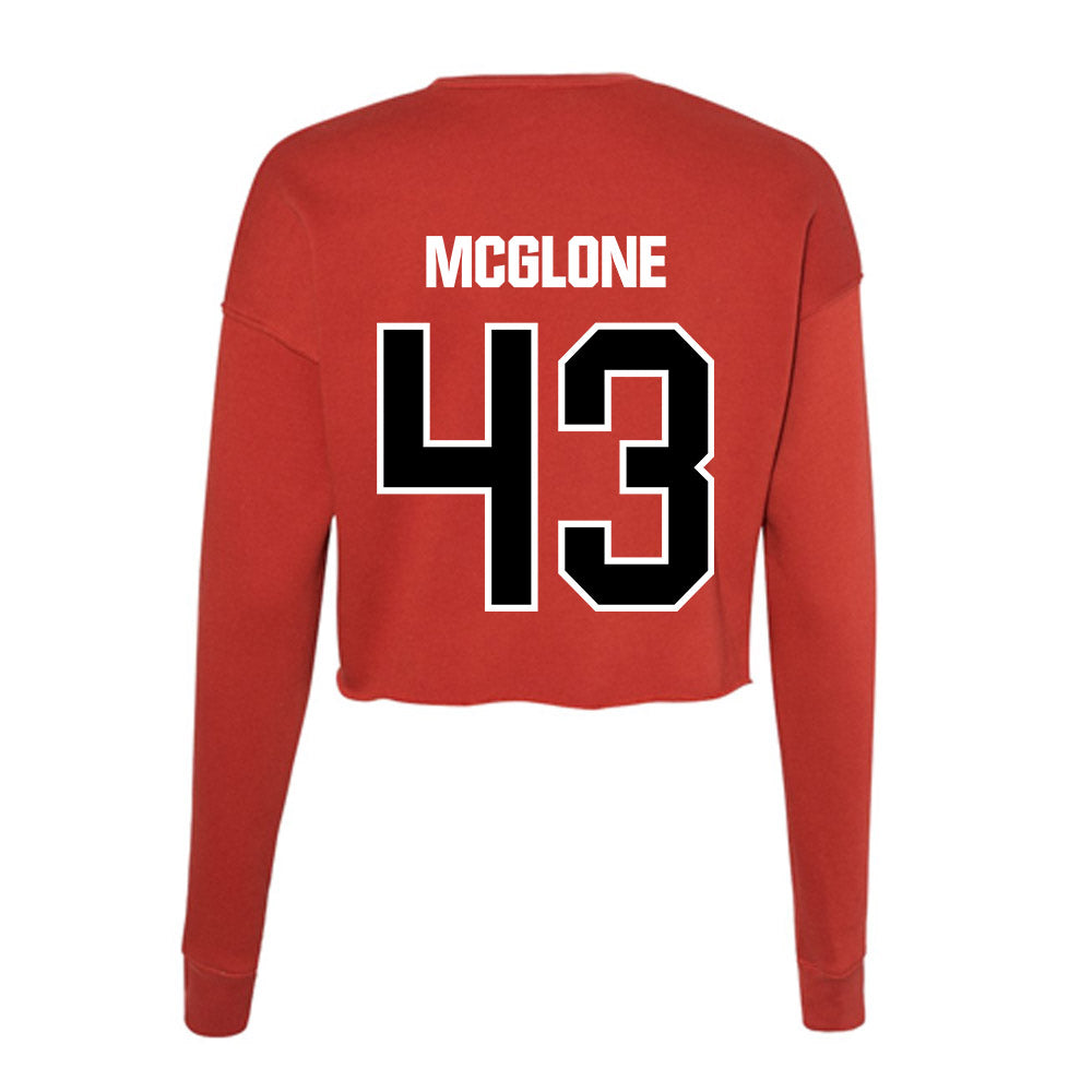 Youngstown State - NCAA Football : Michael McGlone - Women's Cropped Crew Fleece-1