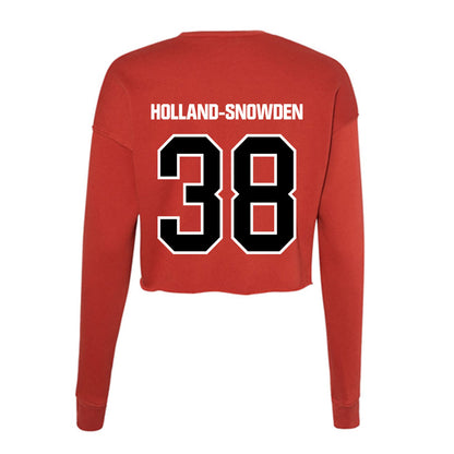 Youngstown State - NCAA Football : Bryant Holland-Snowden - Women's Cropped Crew Fleece-1