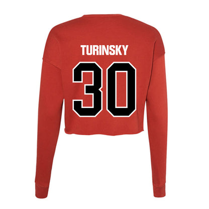 Youngstown State - NCAA Women's Basketball : Kaitlyn Turinsky - Women's Cropped Crew Fleece-1
