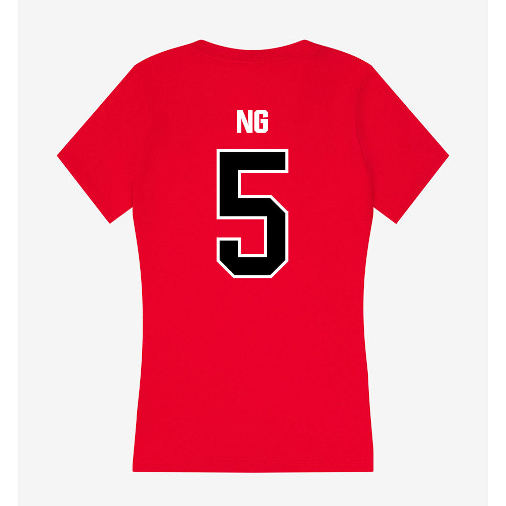 Youngstown State - NCAA Women's Volleyball : Teagan Ng - Women's V-Neck T-Shirt-1