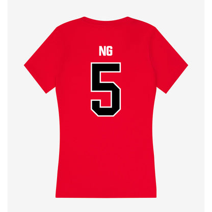 Youngstown State - NCAA Women's Volleyball : Teagan Ng - Women's V-Neck T-Shirt-1