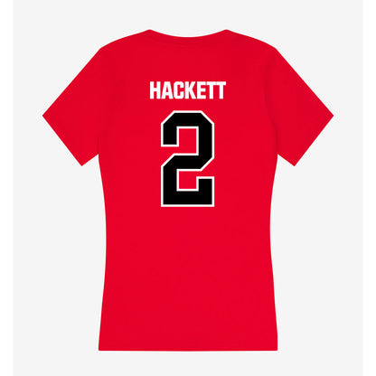 Youngstown State - NCAA Football : Isaiah Hackett - Women's V-Neck T-Shirt-1