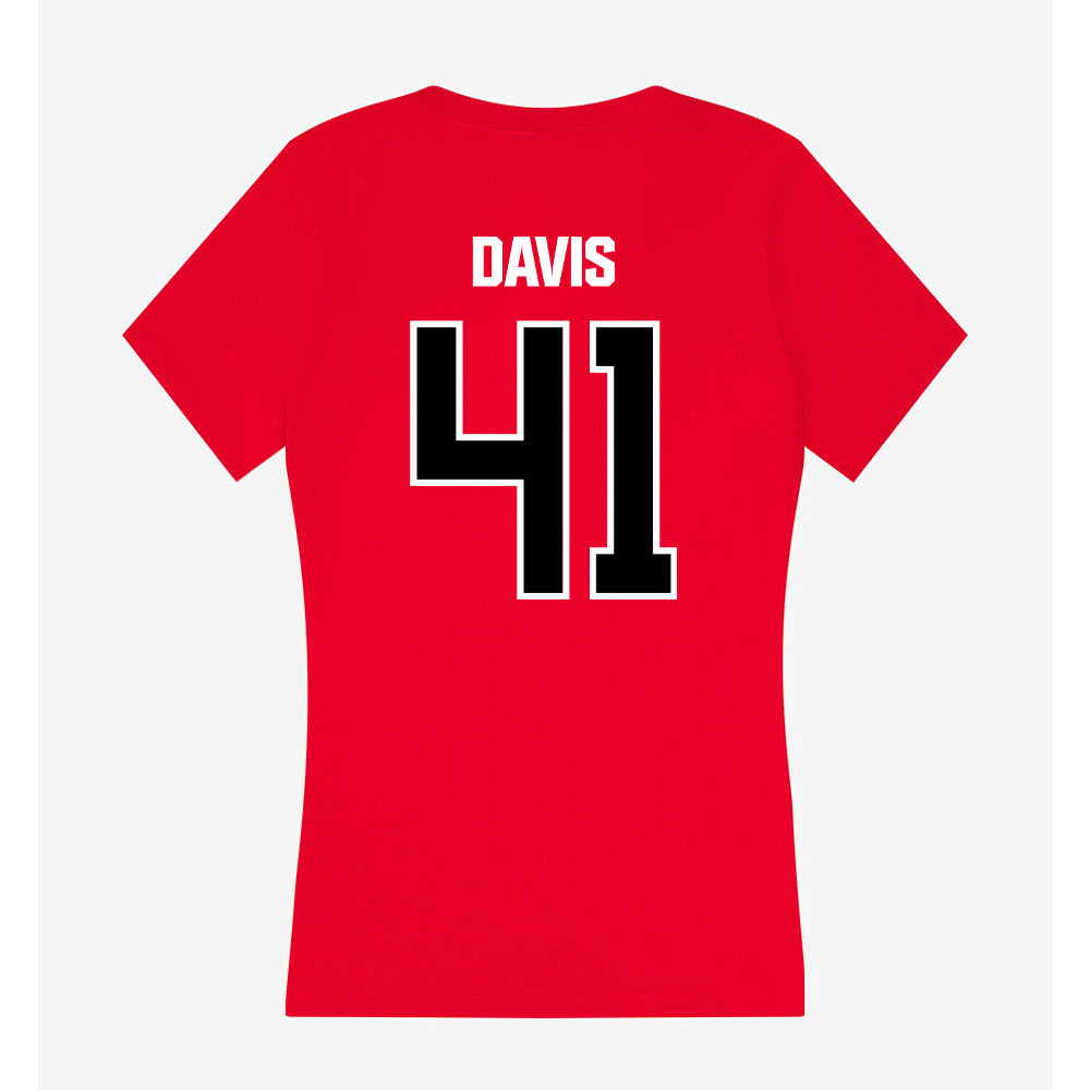 Youngstown State - NCAA Football : Tyris Davis - Women's V-Neck T-Shirt-1